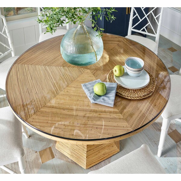 Nantucket Round Dining Table w/Glass Top